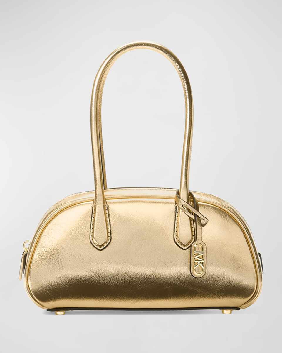 Lulu Metallic Leather Shoulder Bag